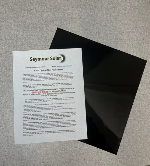 Hyperion ND5 White Light Solar Film Sheet – 12" × 12" Precut (0.002" Thickness)