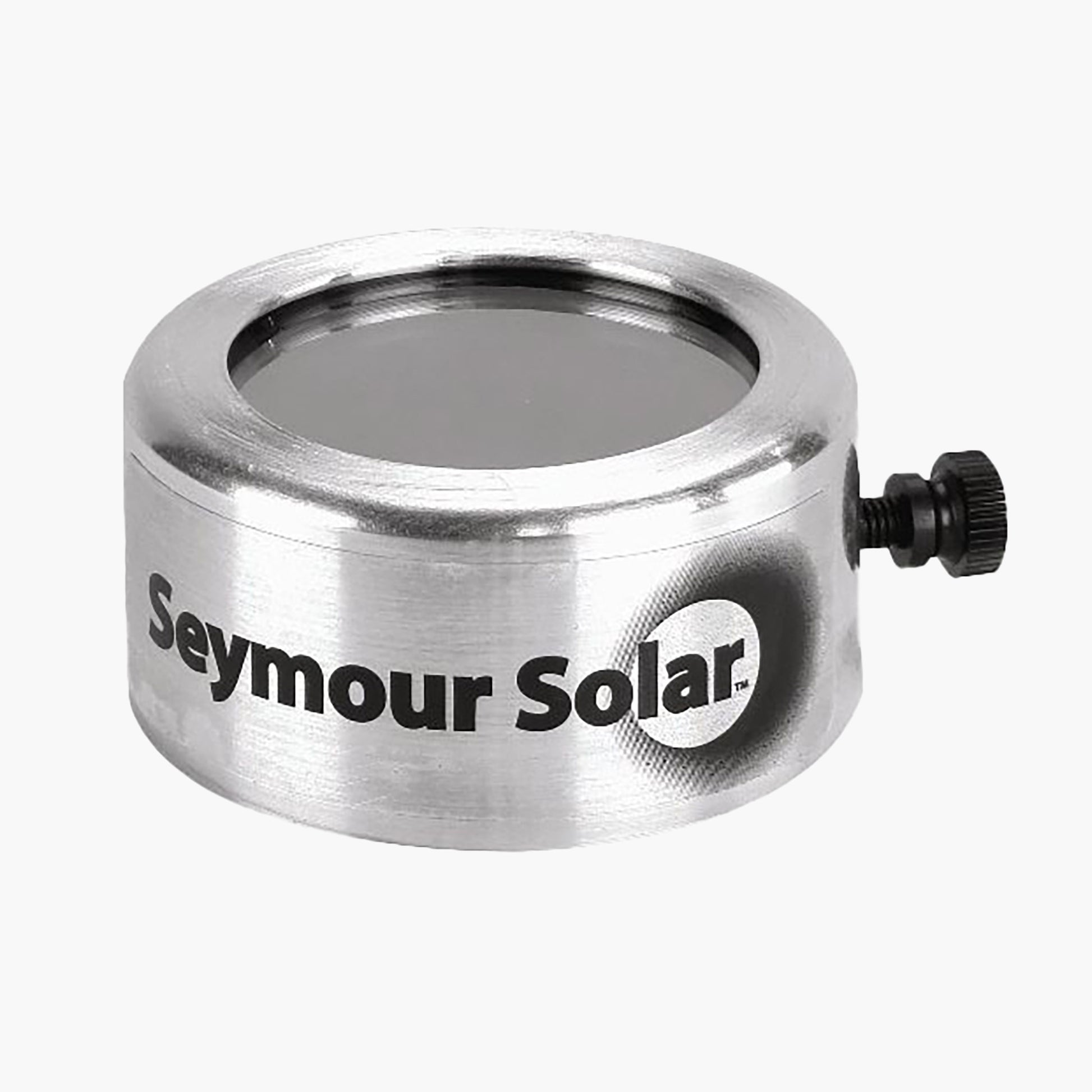 Seymour Solar Helios glass slip-on solar filters for telescopes fitting 2-inch to 3.75-inch optical tubes, tested to ISO 12312-2 transmission limits for safe solar viewing.