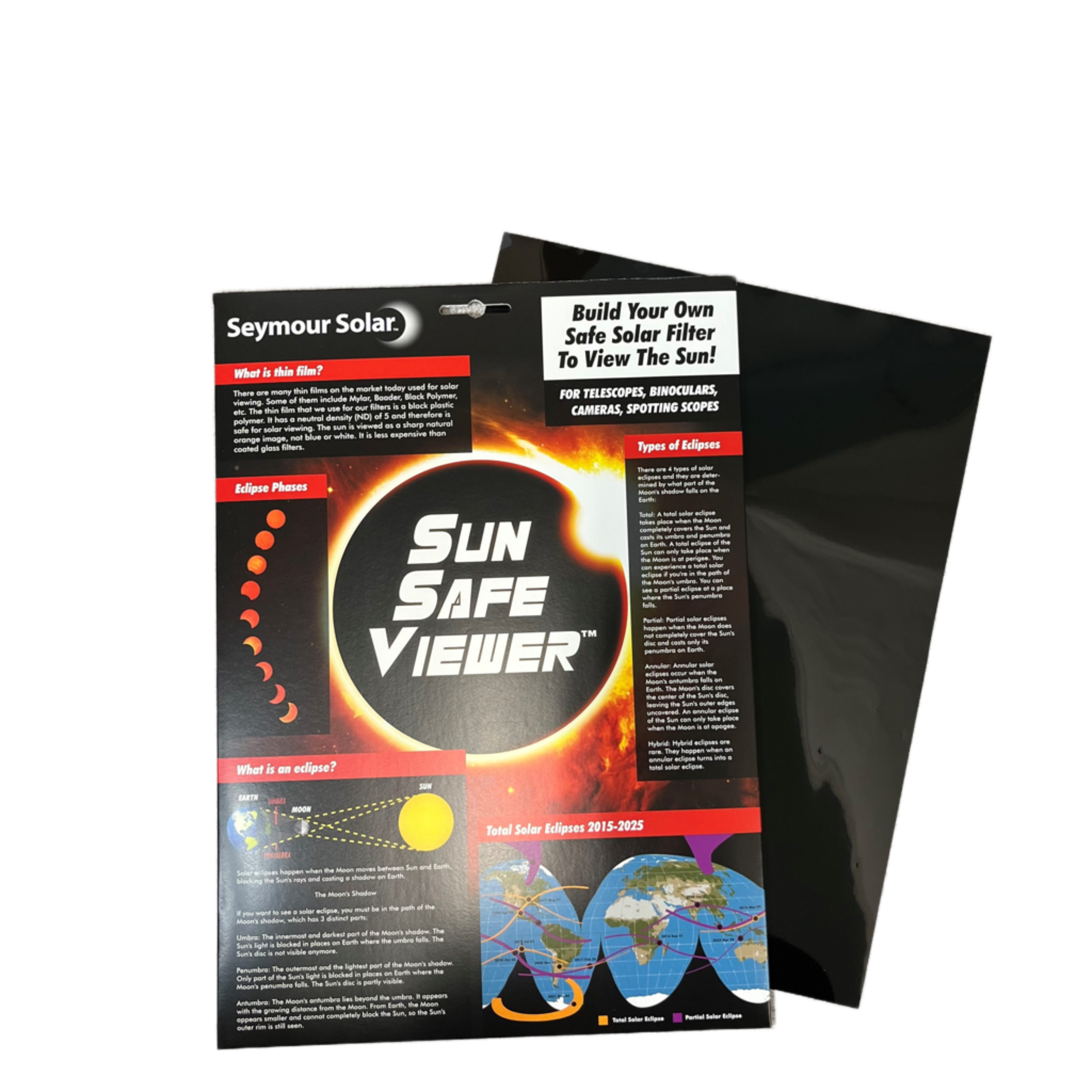 Hyperion ND5 White Light Solar Film Sheets — DIY Solar Filter Material (Viewing & Photography)